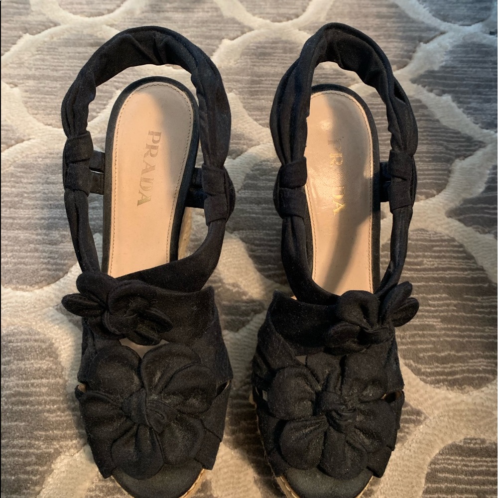 Prada espadrille wedge